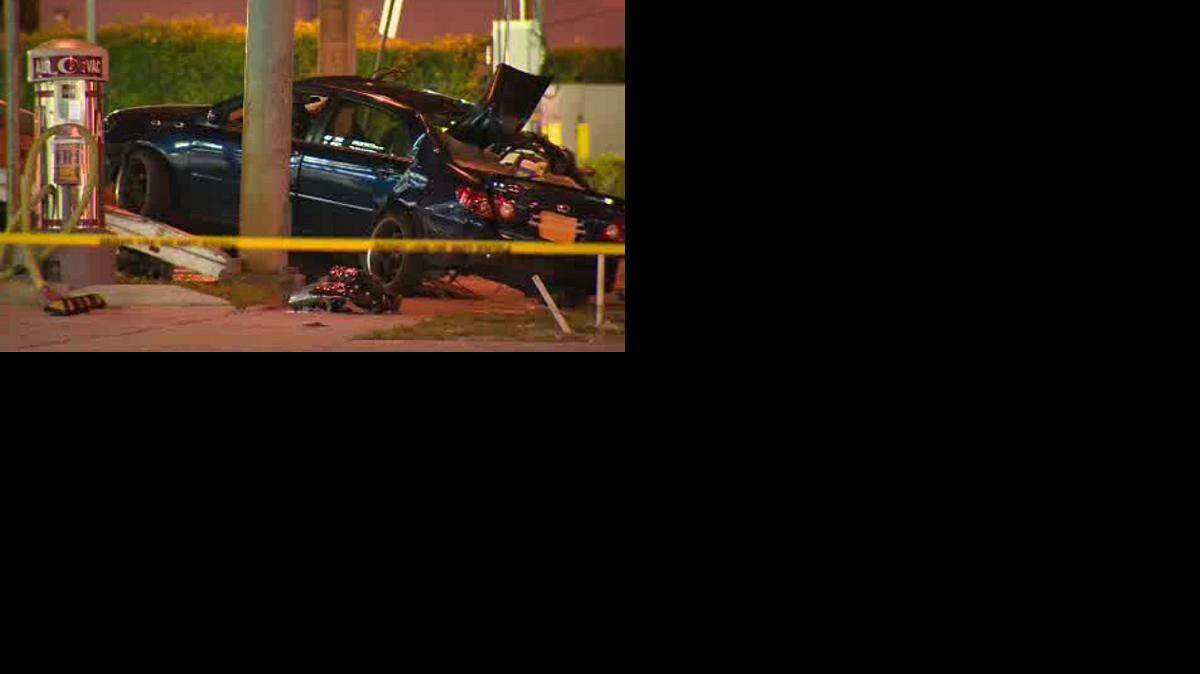 Un accidente en el noroeste de Miami dejó tres personas muertas y dos heridas el domingo por la noche. Cortesía CBS4.
