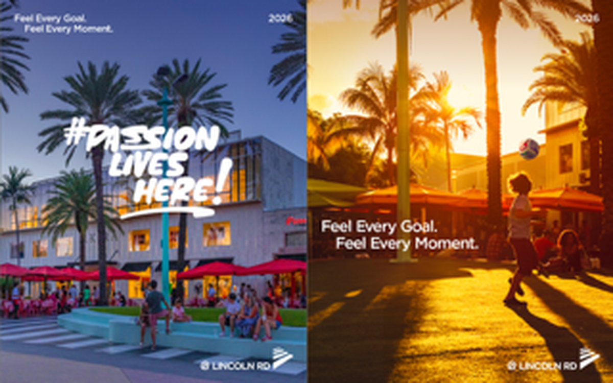 Lincoln Road se transforma en una gran celebración del fútbol internacional con pantallas al aire libre, activaciones inmersivas, música, arte y experiencias inspiradas en el torneo más importante del mundo. 