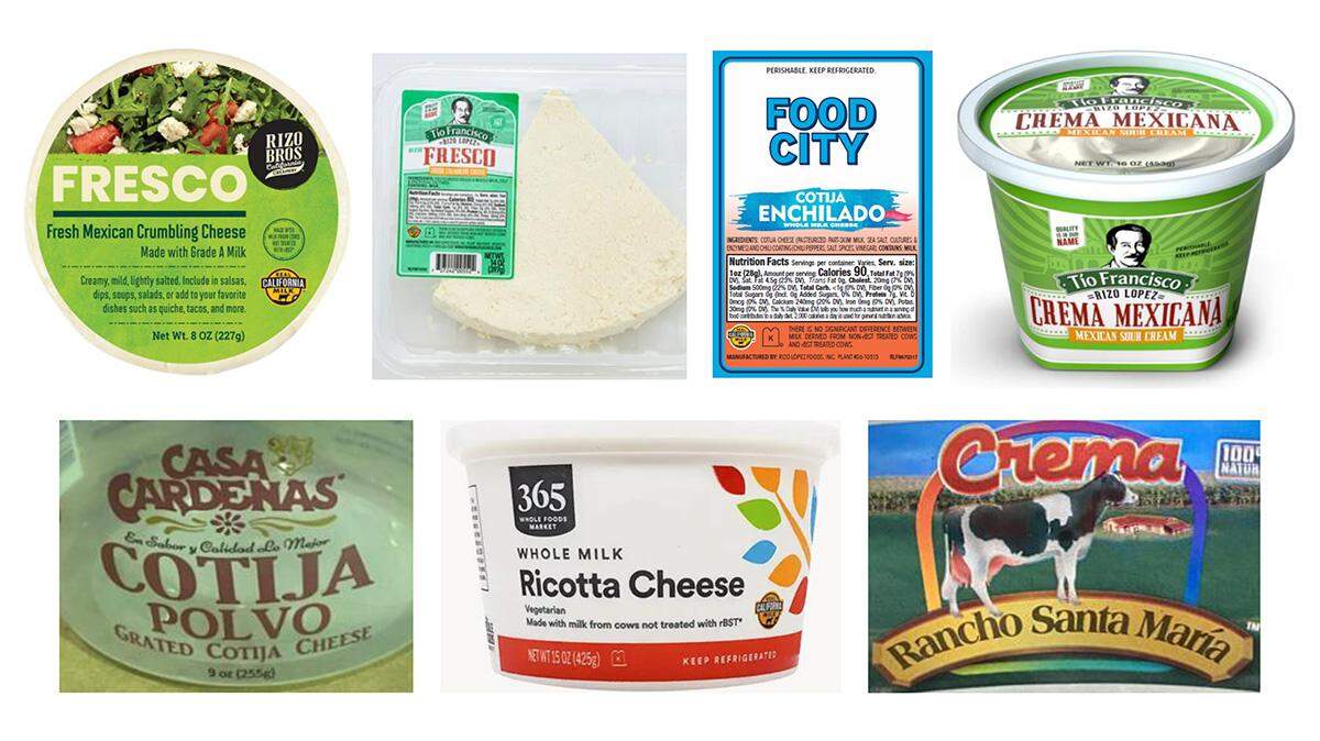 Rizo-López Foods, Inc. (“RLF”) informó que retiró voluntariamente del mercado sus productos lácteos porque tienen el potencial de estar contaminados con Listeria monocytogenes.