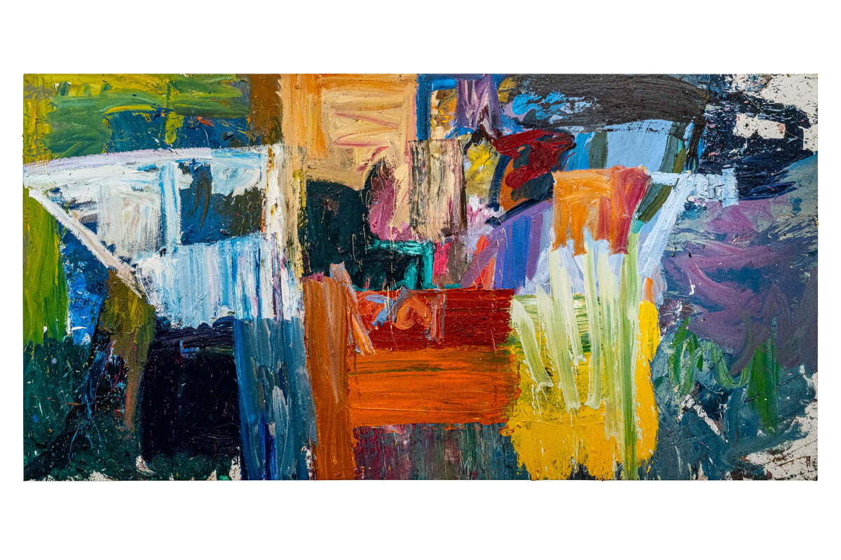 “Before beauty disappears III”, 2020, óleo sobre lienzo,&nbsp; 83 x 158 pulgadas.
