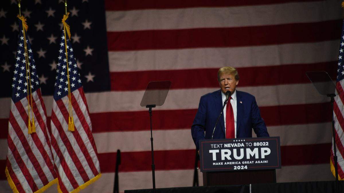 El expresidente Donald Trump da un discurso en Reno, Nevada, el 17 de diciembre de 2023.