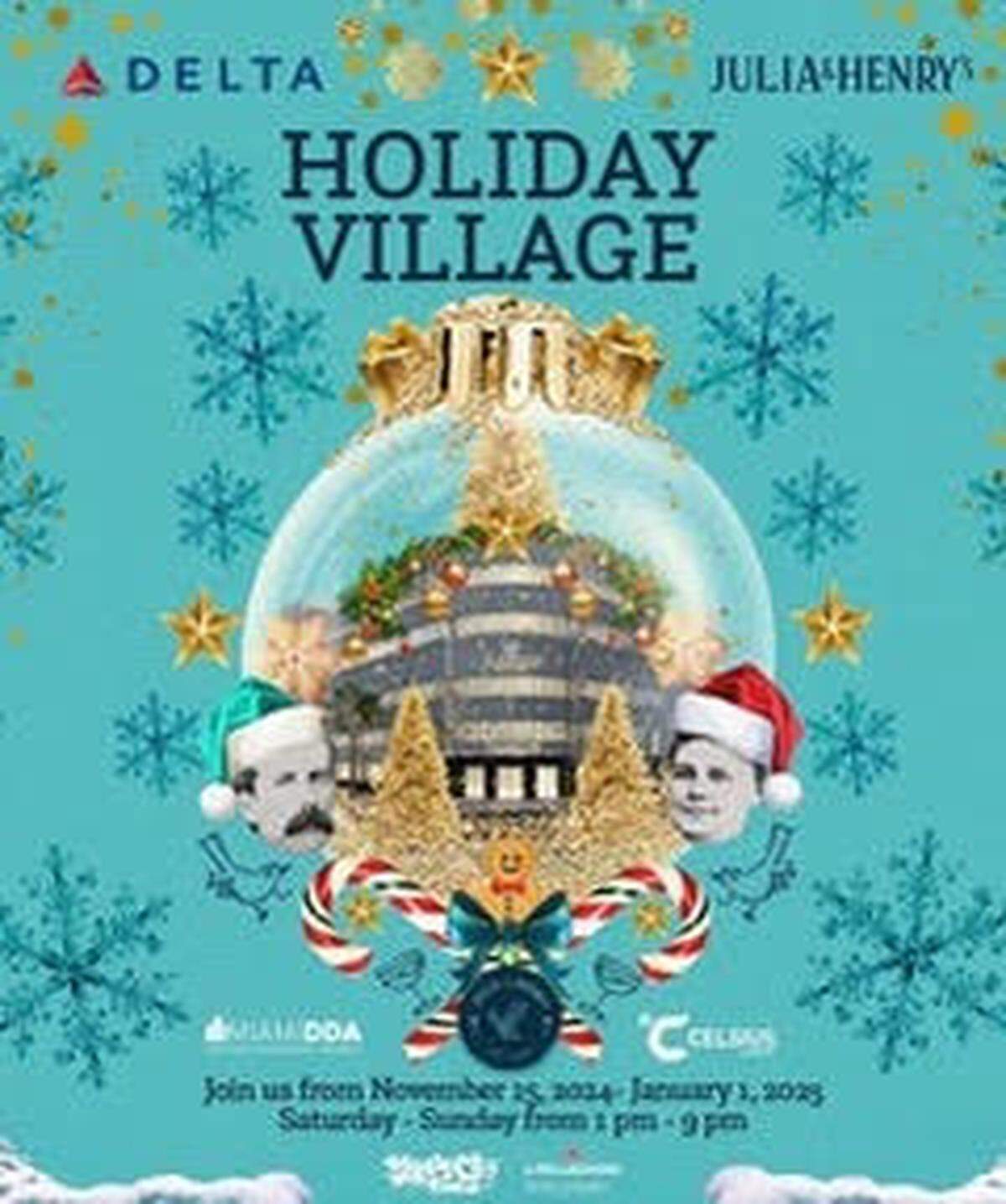 Este año Magic City Flea pone un toque acogedor y festivo al paraíso subtropical en el Holiday Village del Downtown de Miami.