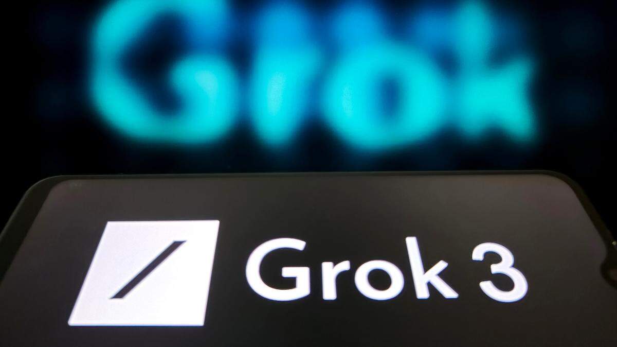 SUQIAN, CHINA - FEBRUARY 17, 2025 - An illustration shows the LOGO of a large model of Grok 3 on a smartphone in Suqian, Jiangsu province, China, February 17, 2025. (Photo by CFOTO/Sipa USA)