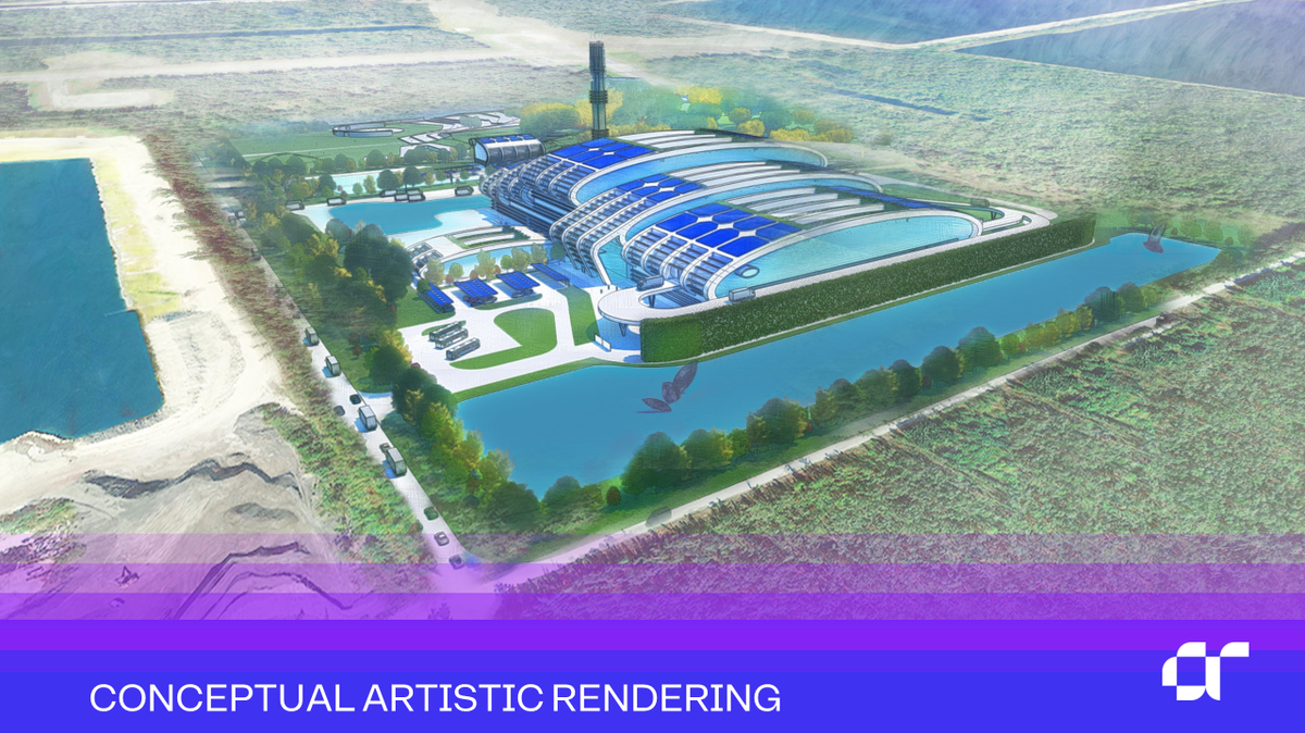 A rendering of the incinerator AtkinsRealis plans to build in Miami-Dade County