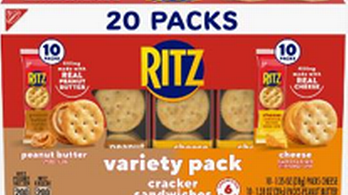 Paquete de 20 Sándwiches Variados de Galleta con Mantequilla de Cacahuete y Queso Ritz.