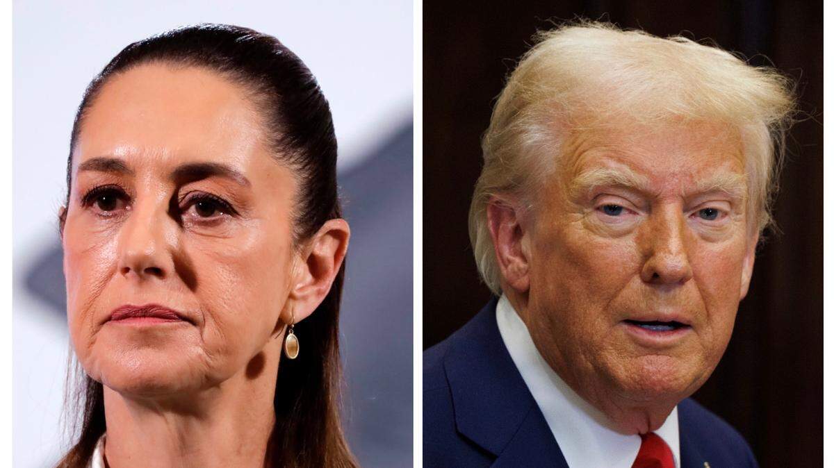 La presidenta de México, Claudia Sheinbaum, y el presidente de Estados Unidos, Donald Trump.