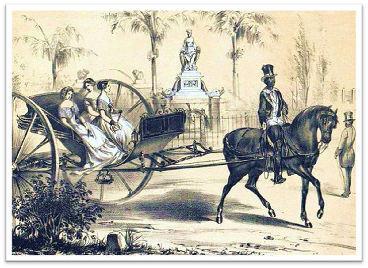 El Quitrín&nbsp;de Federico Miahle&nbsp;(1853), del&nbsp;'Álbum Pintoresco de la Isla de Cuba', May B. y Ca. 1855, Storch & Kramer, Berlin.&nbsp; 
