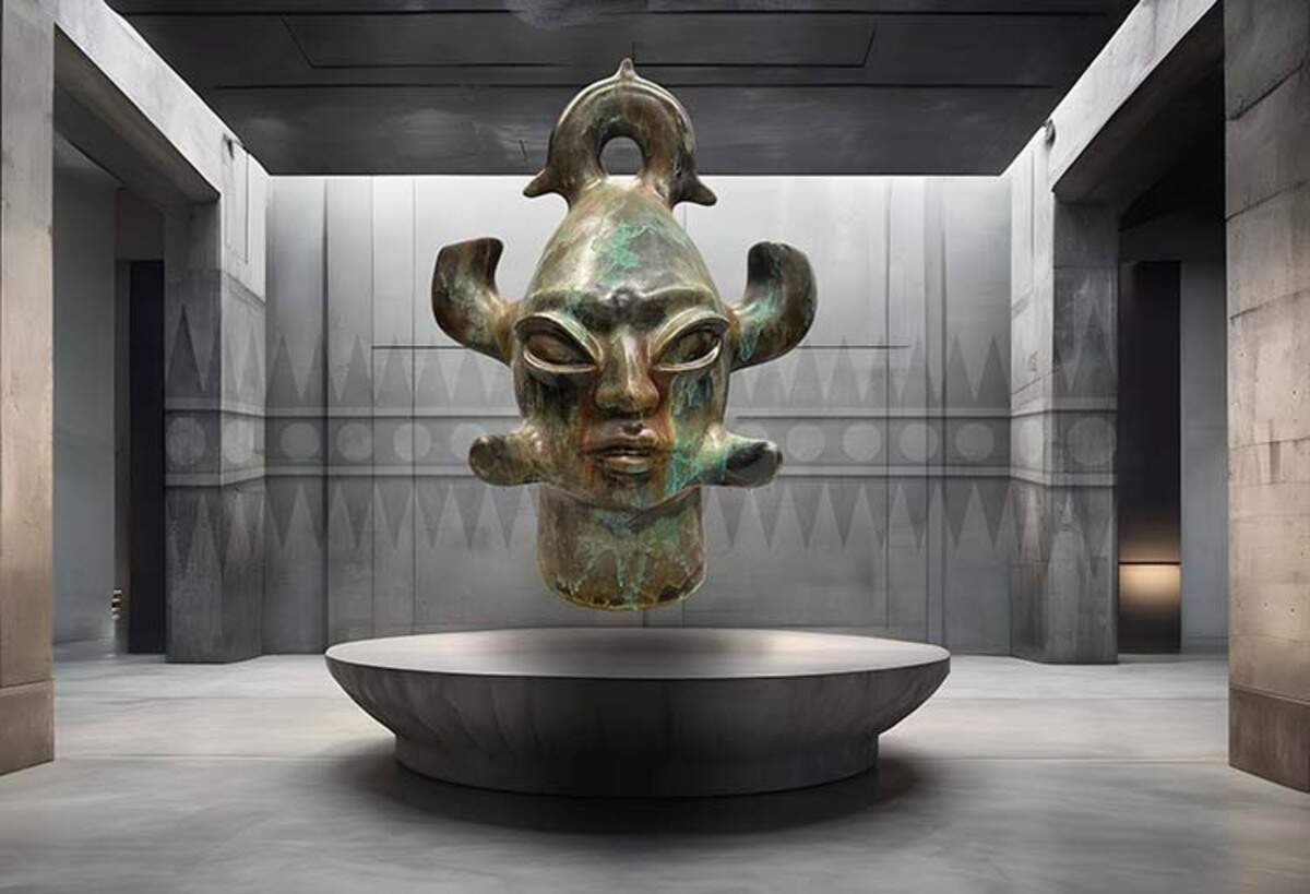 “Kuh kahn, Recon Watchman”, de Virgil Ortiz, en el Lowe Art Museum.