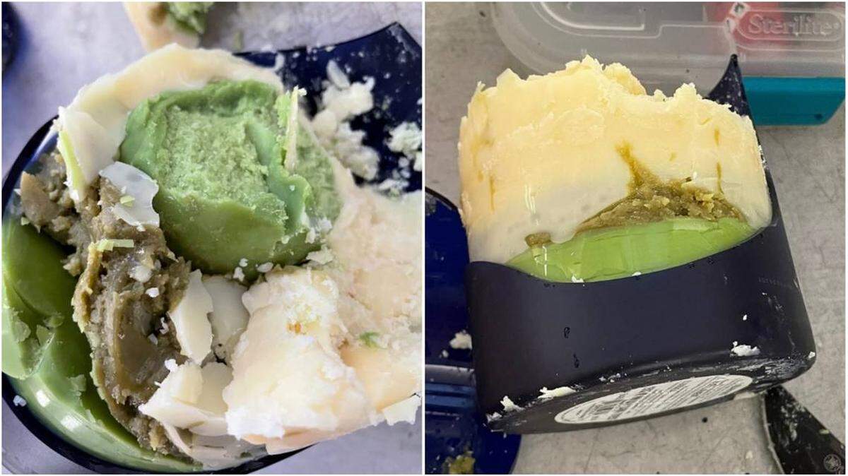 Esta vela con marihuana oculta se encontró en el Aeropuerto Internacional de Boston Logan, dijo el Departamento de Seguridad Nacional en el Transporte (TSA).