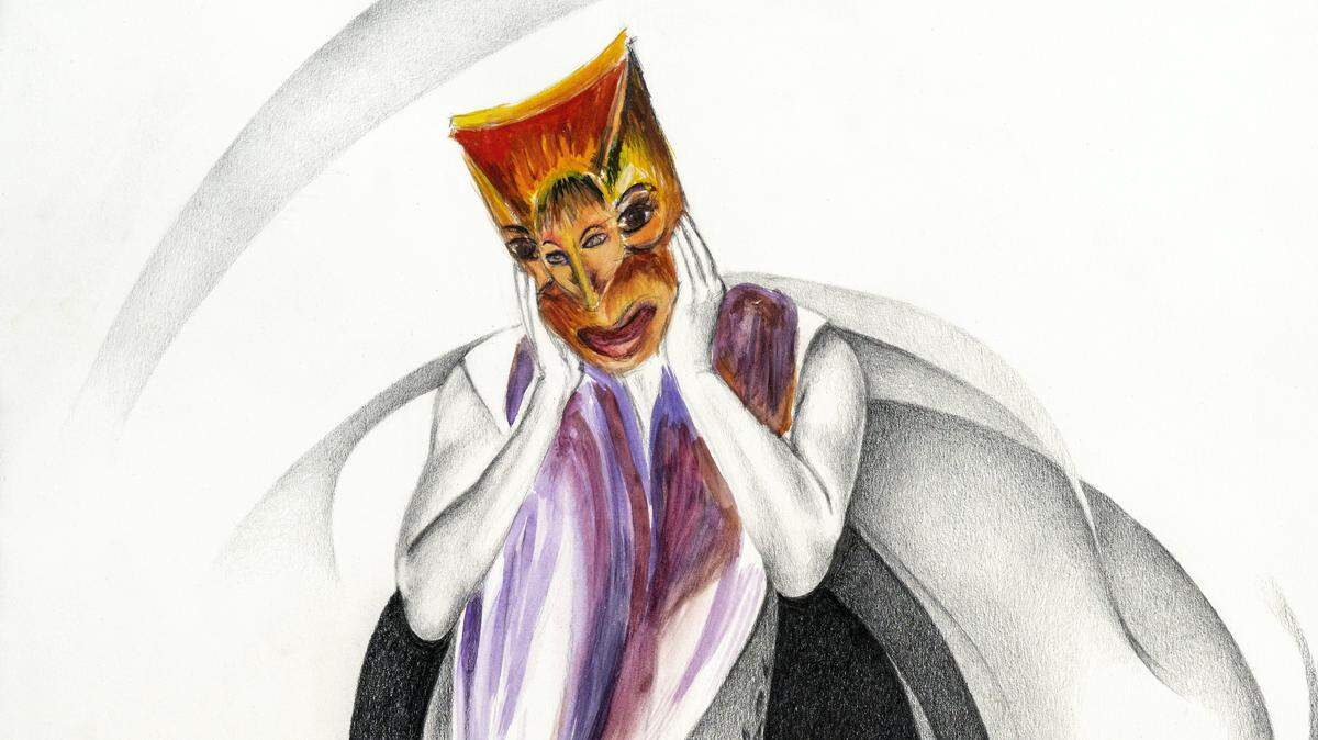 Detalle del afiche del afiche del XVIII Festival Internacional del Monólogo ‘Teatro a una Voz’ creado por Alejandra Goldberg.