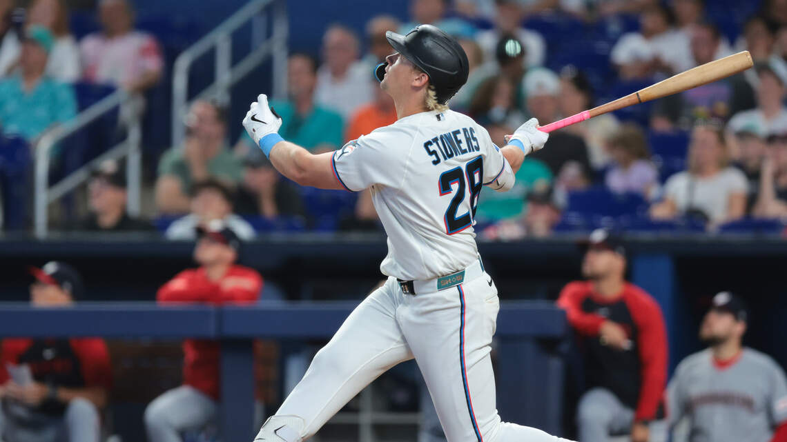 Los Marlins sobreviven en un festival de batazos y vencen a Washington en un duelo de alto voltaje
