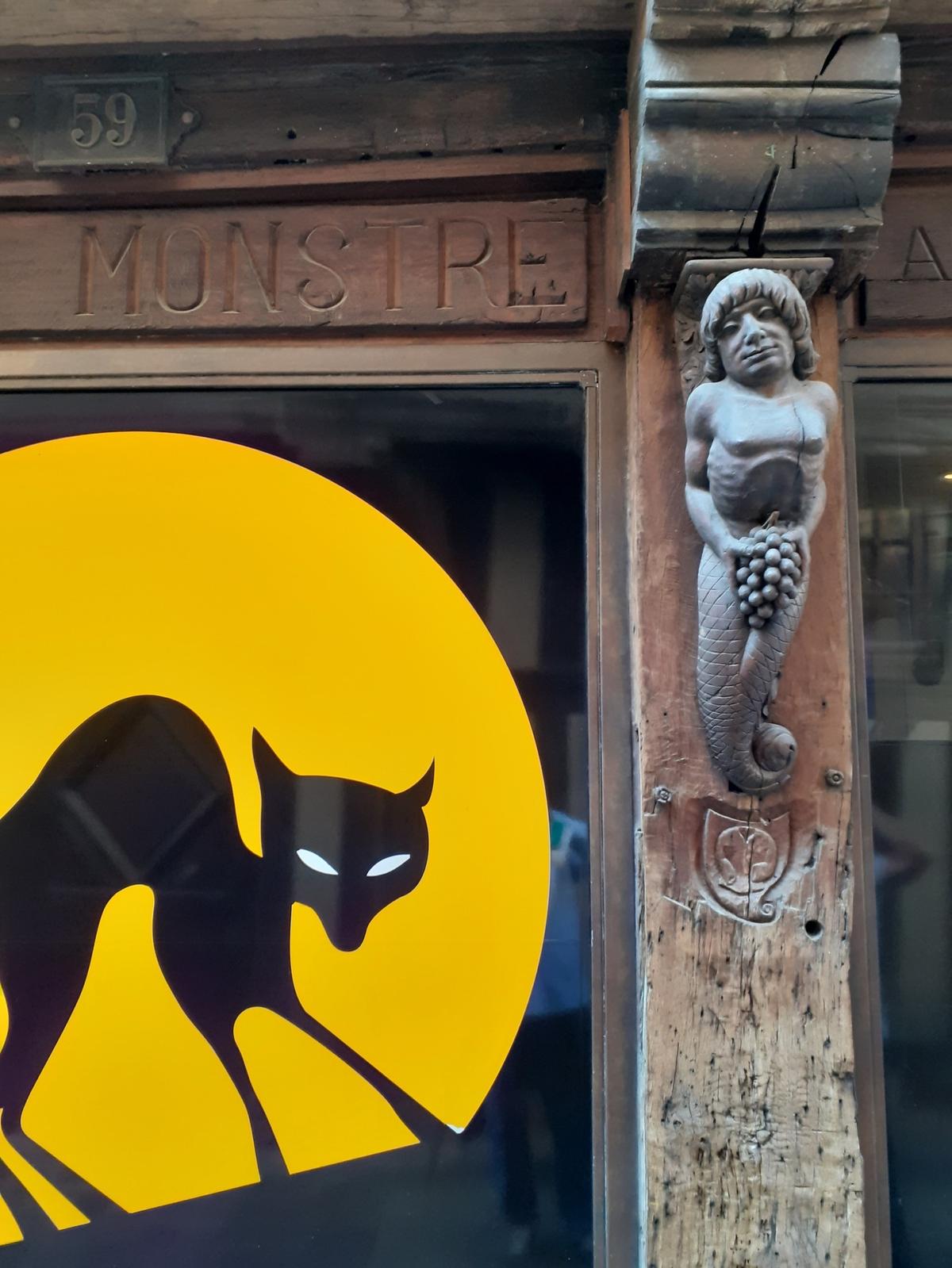 Un detalle de una casa tradicional de Troyes.