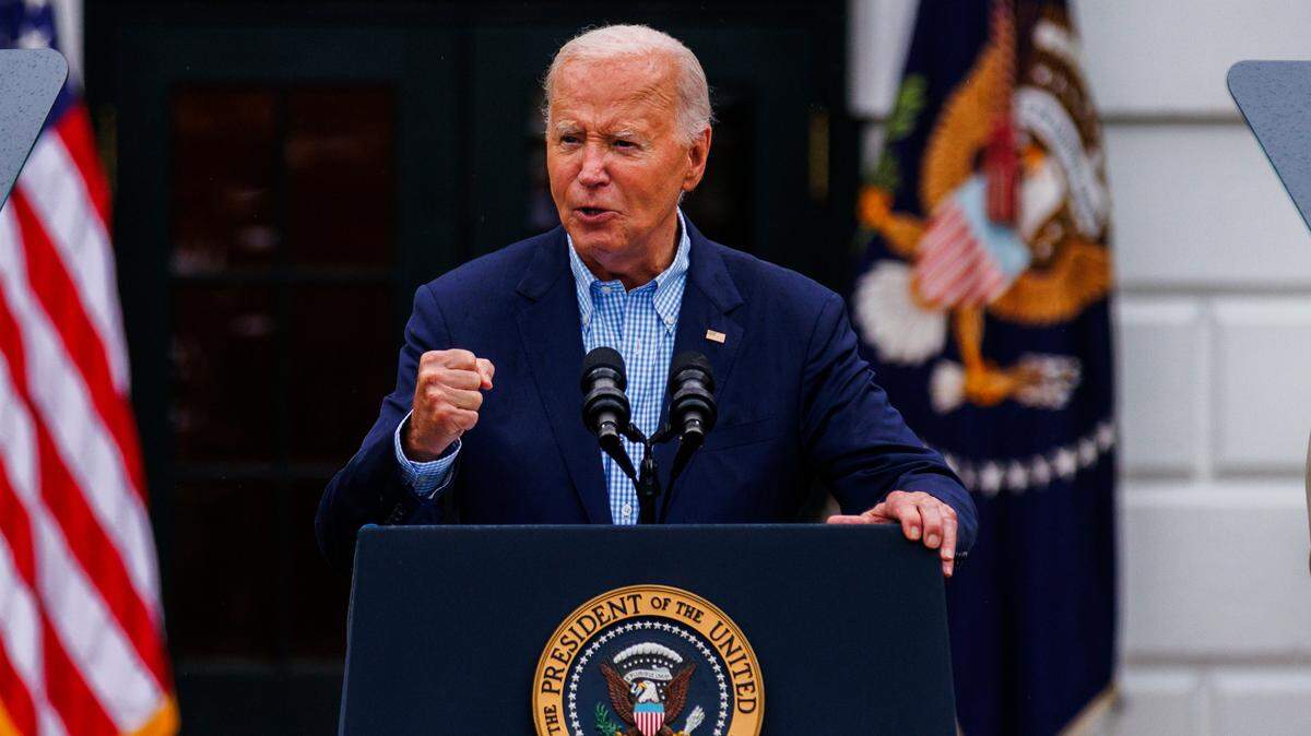 El presidente de Estados Unidos Joe Biden asistió el Día de la Independencia a una parrilla con soldados y sus familiares en Washington.