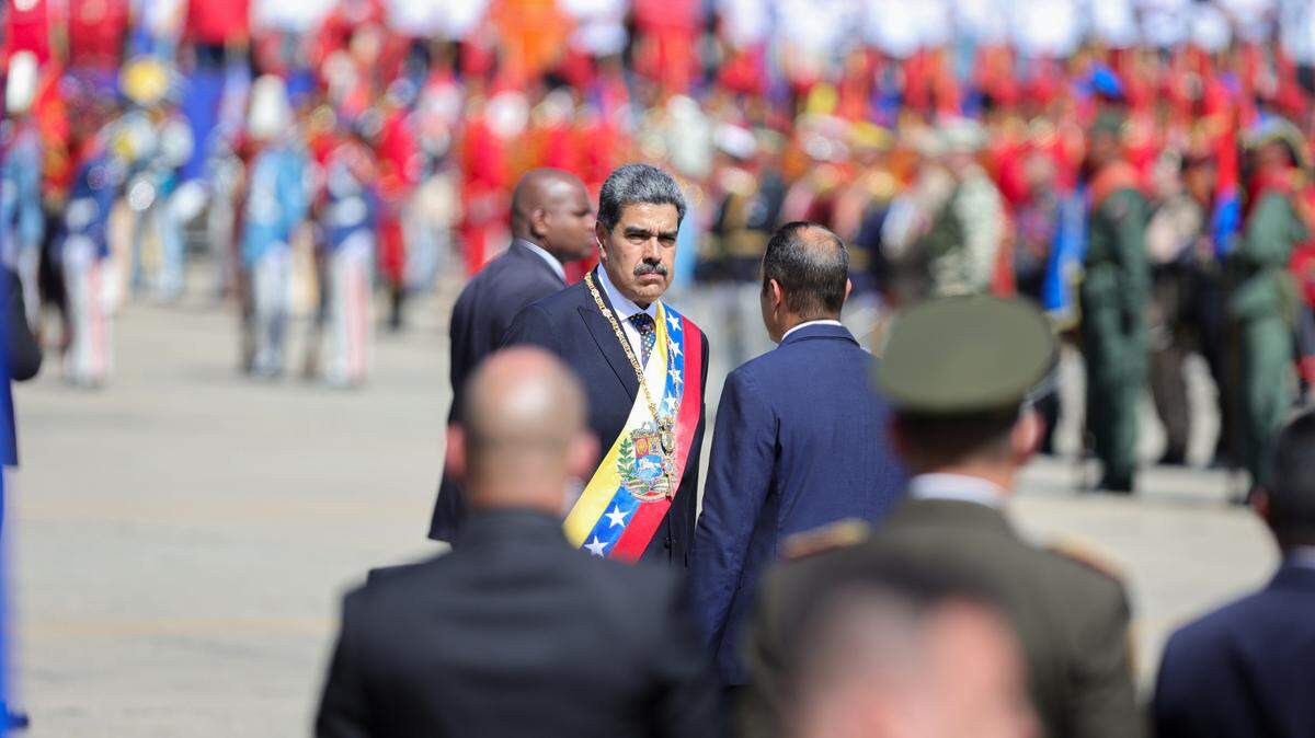 Nicolas Maduro, president of Venezuela, at a ceremony on the day he was sworn in for a third term as Venezuelan head of state. Photo: Andres Gonzalez/dpa/Sipa USA