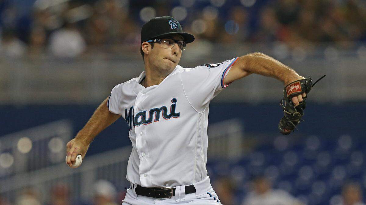 El abridor de los Marlins Zac Gallen trabajó siete entradas y permitió dos carreras a los Mellizos, en el partido celebrado el 30 de julio de 2019 en Miami.