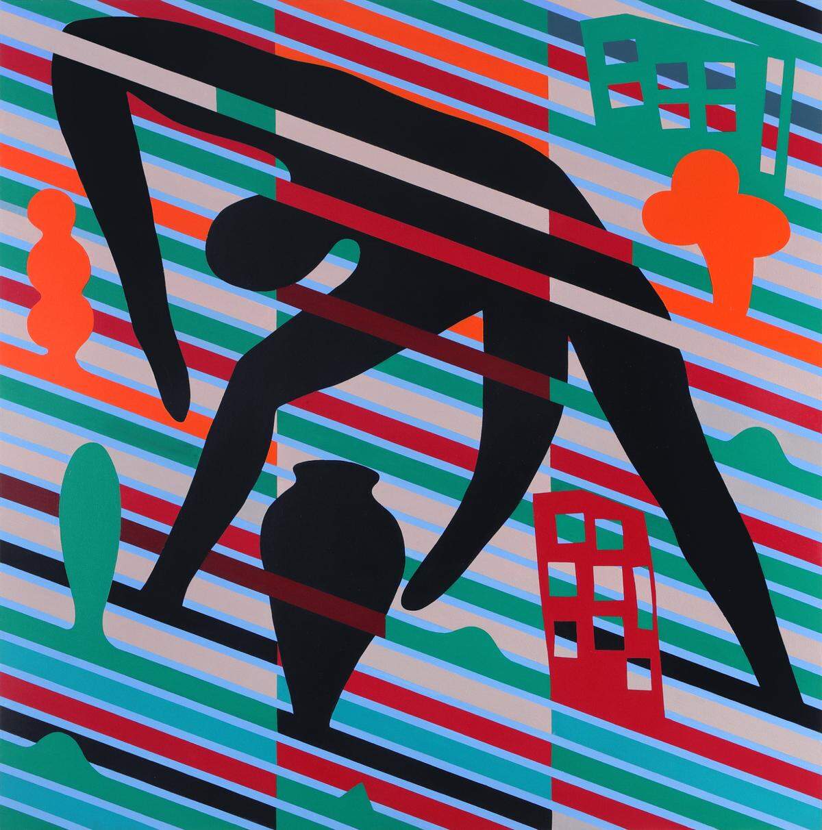 ‘The Researcher In His Lab’, 2024, óleo sobre lienzo, 72 x 72 pulgadas.