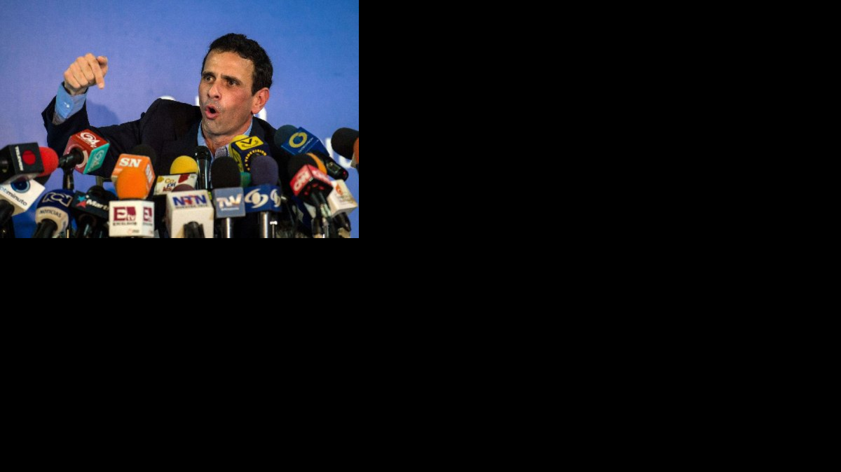 Henrique Capriles, gobernador del estado Miranda y ex candidato presidencial, durante una conferencia de prensa el 14 de enero de este año. 