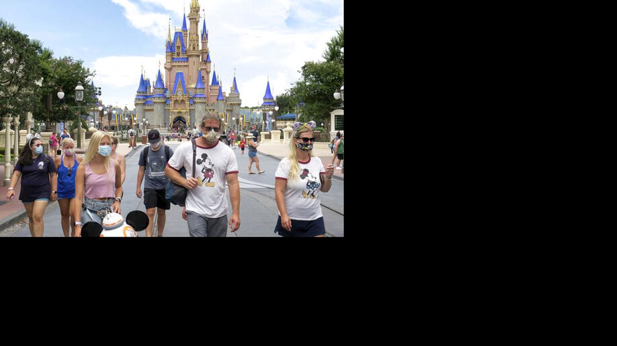 Masked guests at Walt Disney World.