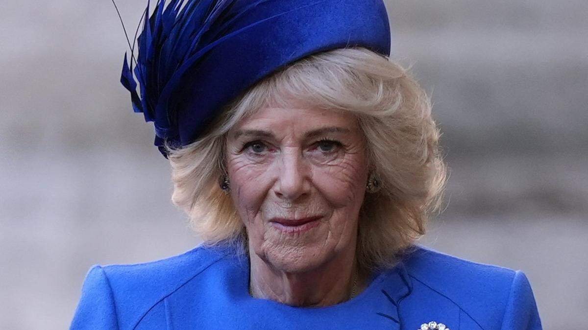 WINDSOR, ENGLAND - DECEMBER 3: Queen Camilla attends the ceremonial welcome at the start of the State Visit to the United Kingdom of the German President Frank-Walter Steinmeier on December 3, 2025 in Windsor, England. The President of the Federal Republic of Germany, accompanied by Ms. Elke BÃ¼denbender, are paying a State Visit to the United Kingdom as the guests of Their Majesties The King and Queen. The visit is the first from Germany in 27 years and will be marked with ceremonial visits, an address to the UK parliament and a banquet. (Photo by Andrew Matthews - Pool/Getty Images)