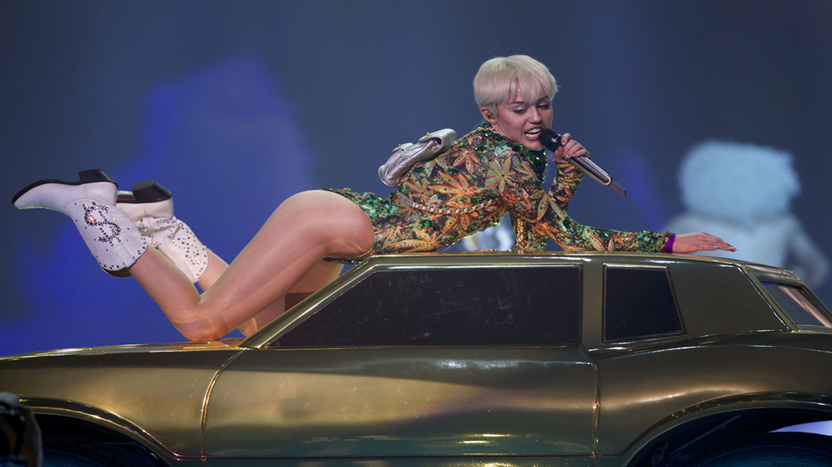 Miley Cyrus durante un concierto en Canadá en septiembre del 2014.