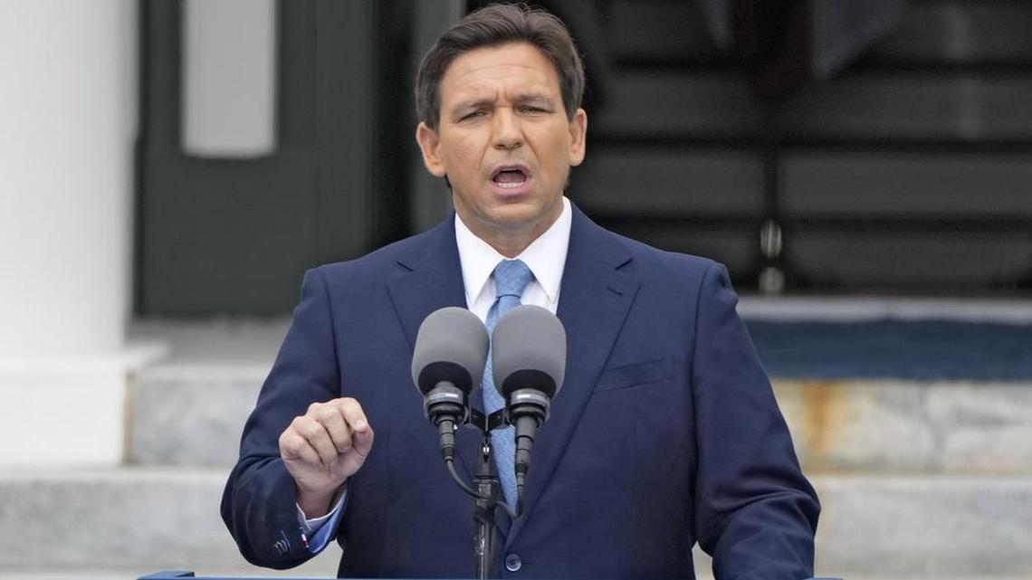 File photo of Florida Gov. Ron DeSantis during his inauguration ceremony on Jan. 3 in Tallahassee.