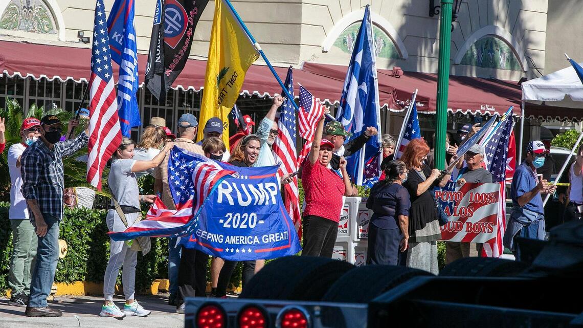 ‘We can’t allow Biden to win.’ In Miami, rallies focus on overturning presidential election