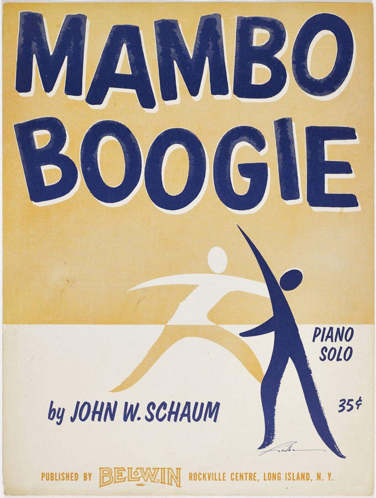Partitura, ‘Mambo Boogie’, 1955, John W. Schaum (1905-1988), compositor Belwin Inc., Long Island, Nueva York City, editorial The Wolfsonian - FIU, Miami Beach.