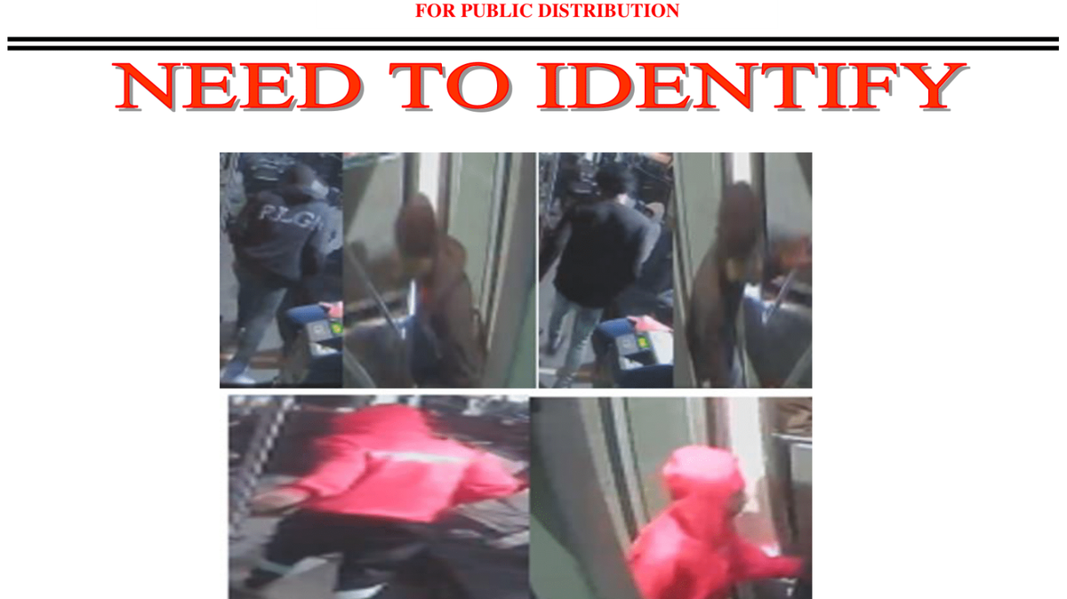 Las autoridades buscar identificar a tres personas de interés.
