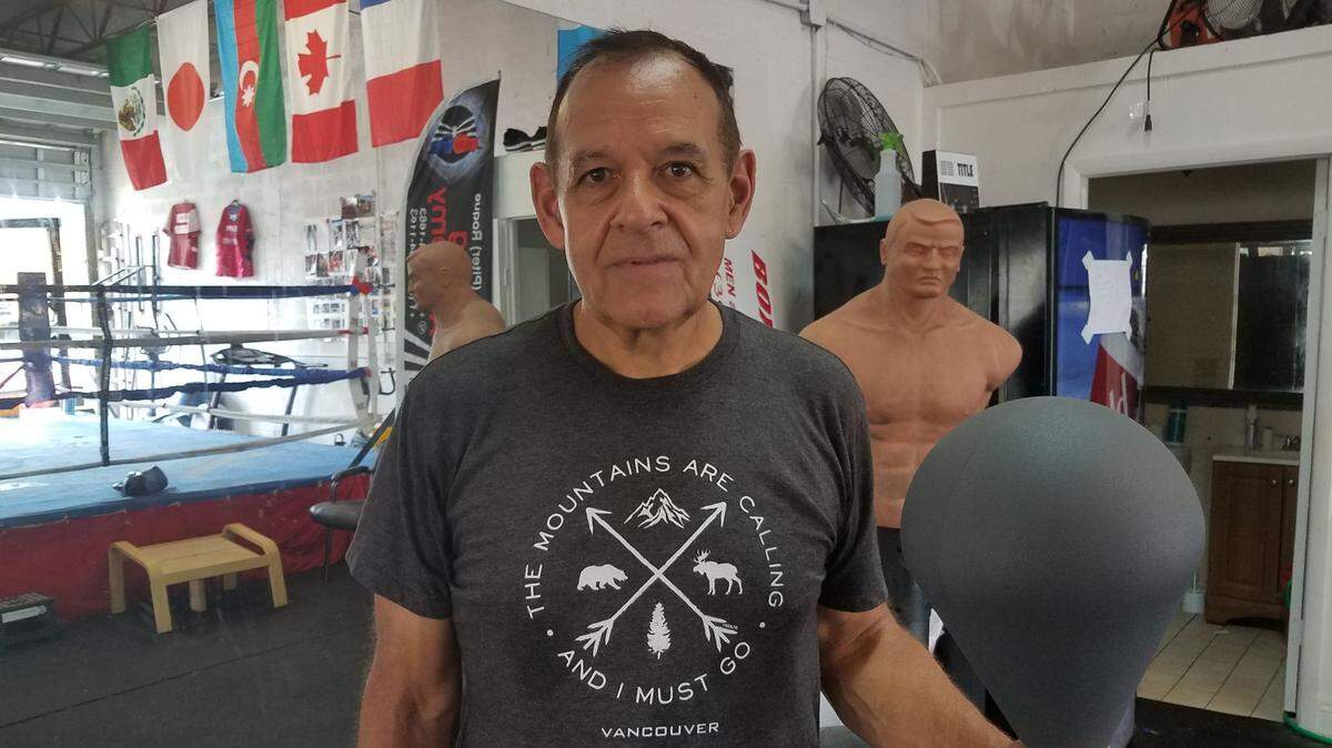 PEDRO ROQUE en su gimnasio de Miami.