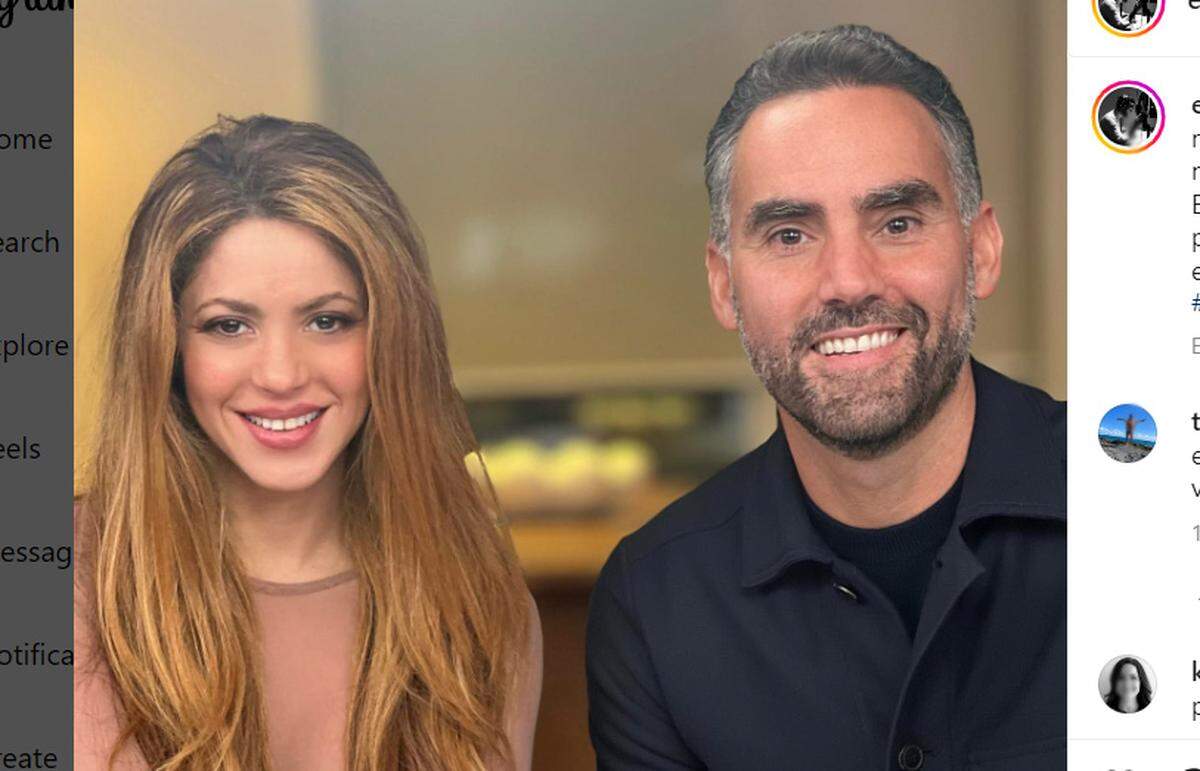 Shakira y Enrique Acevedo. Instagram