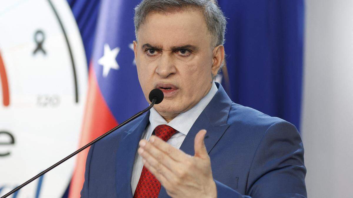 Venezuela's Attorney General Tarek William Saab speaks during a press conference in Caracas on July 21, 2025. Venezuela announced on Monday that it is investigating claims of torture involving migrants sent by the United States to a notorious prison in El Salvador, where they were released last week. (Photo by Pedro MATTEY / AFP) (Photo by PEDRO MATTEY/AFP via Getty Images)