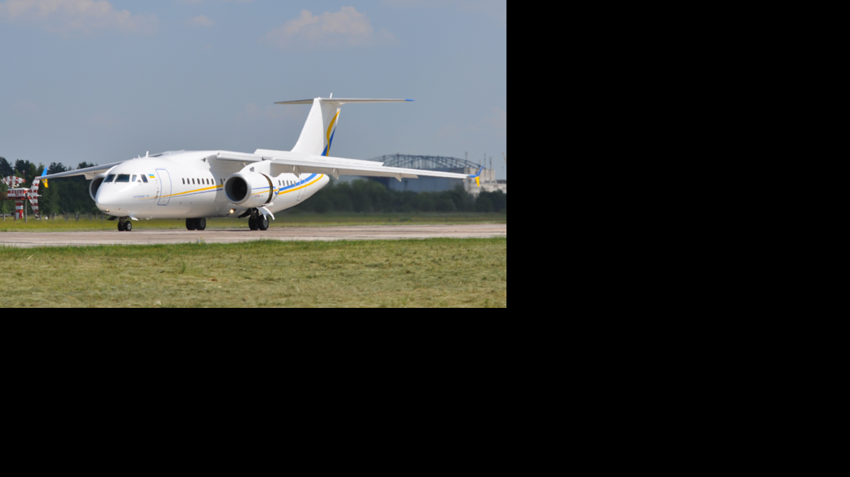 Un avión AN-158 de fabricación ruso-ucraniana.