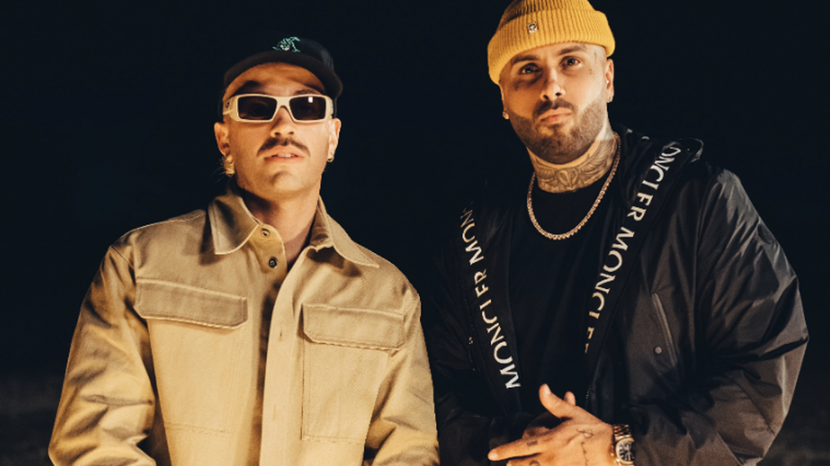Nicky Jam y Feid (izq)