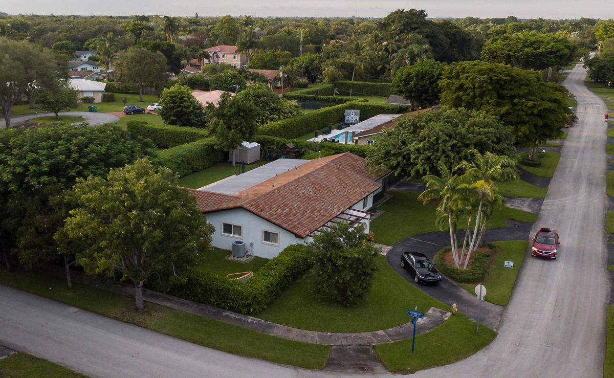 Aerial view of a Palmetto Bay residential area on Wednesday, September 30, 2020.