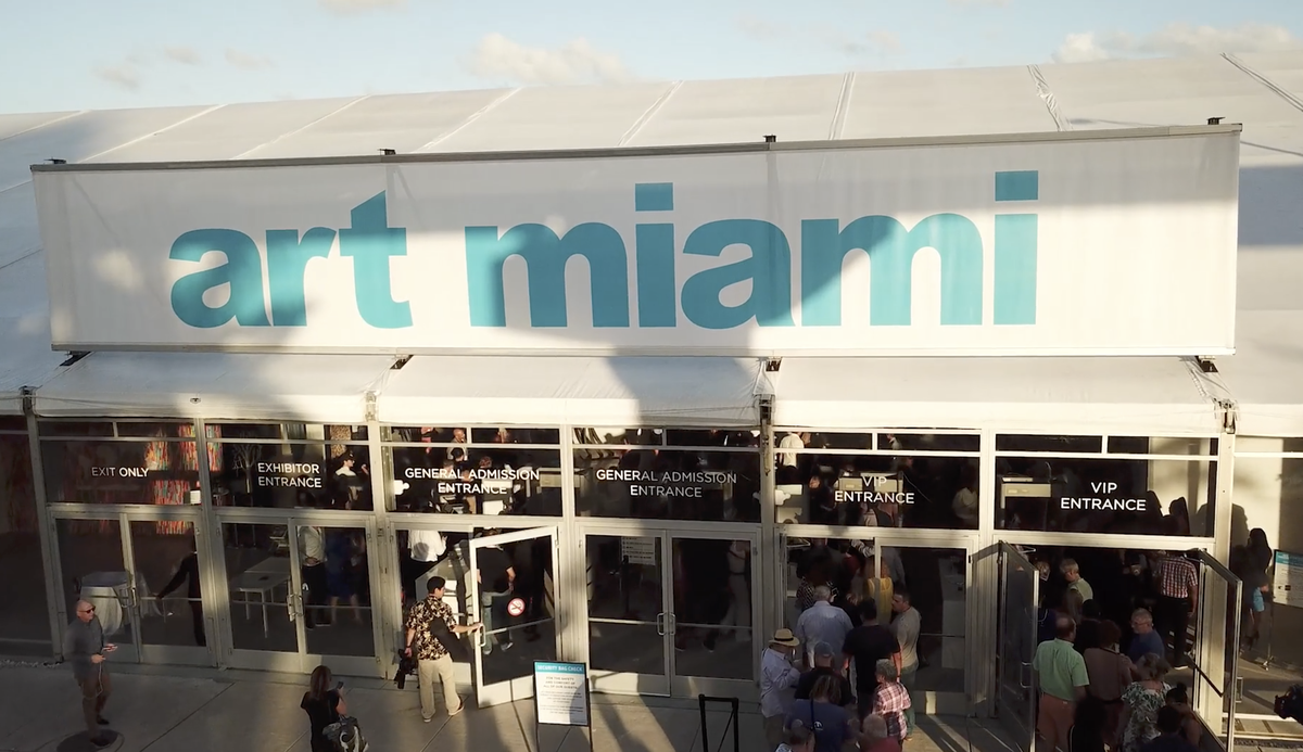 Art Miami returns to its giant tent on Biscayne Bay. This year, all guests will be required to wear masks.