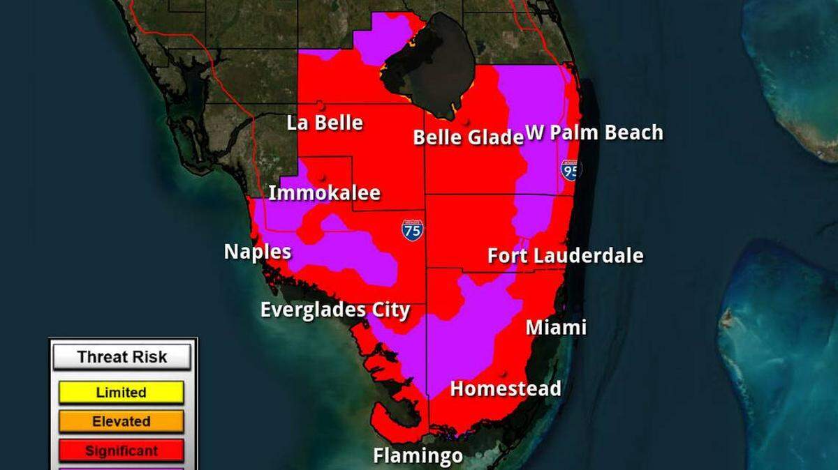 El viernes 21 de julio de 2023, el Centro Nacional de Meteorología (NWS) declaró una advertencia de calor excesivo para gran parte el sur de la Florida.
