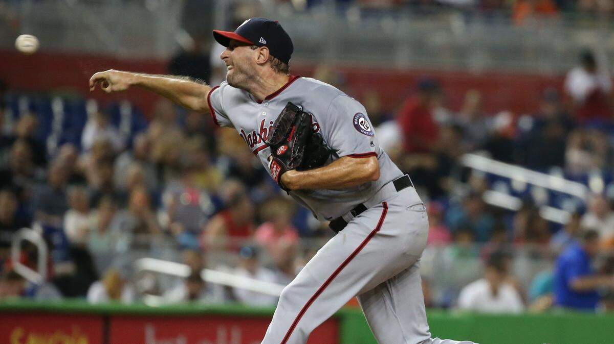 MAX SCHERZER estuvo soberbio contra Miami el 27 de julio del 2018.