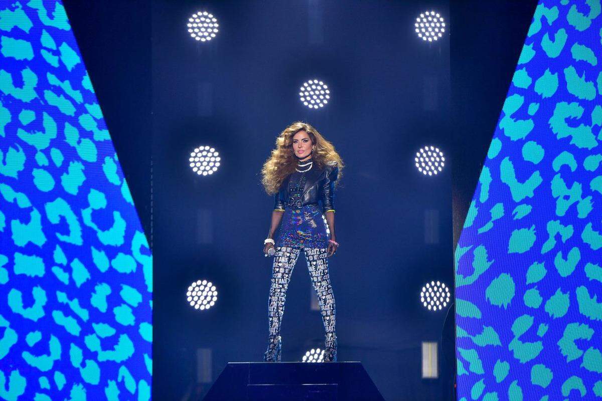 Gloria Trevi estuvo entre los invitados a la clausura de ‘Nuestra Belleza Latina’.