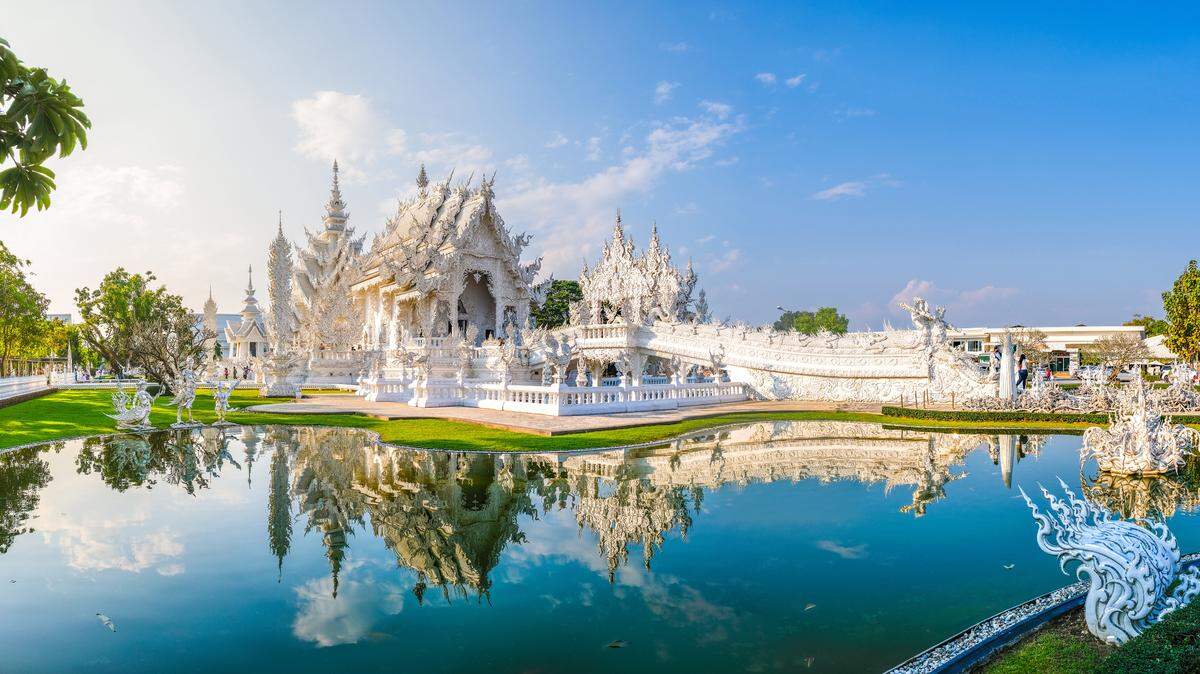 Templo Blanco en Chiang Rai, Tailandia.
