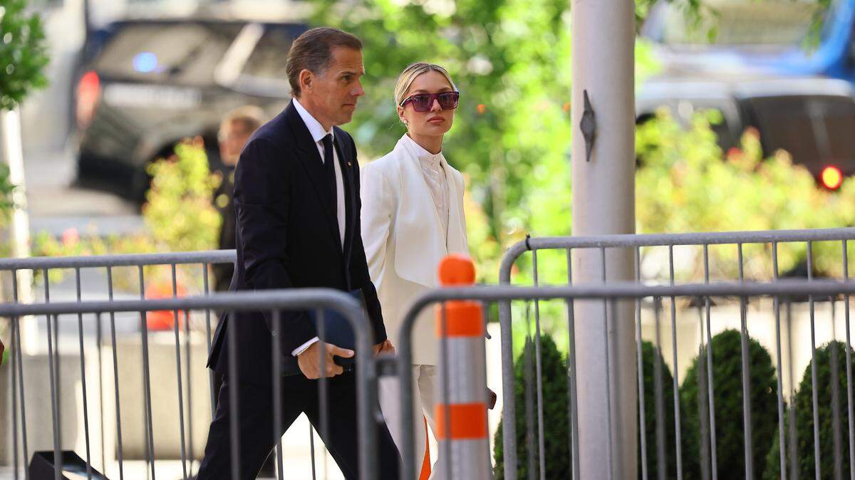 Fot de archivo de Hunter Biden y su esposa Melissa Cohen Biden. El hijo del presidente de Estados Unidos Joe Biden se declaró culpable este jueves de evasión fiscal ante una corte de Los Ángeles.