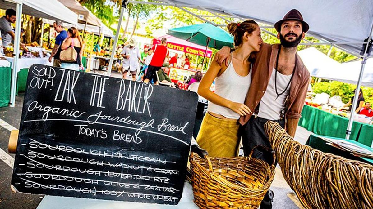 Zak the Baker en el Pinecrest Gardens Farmers' Market.