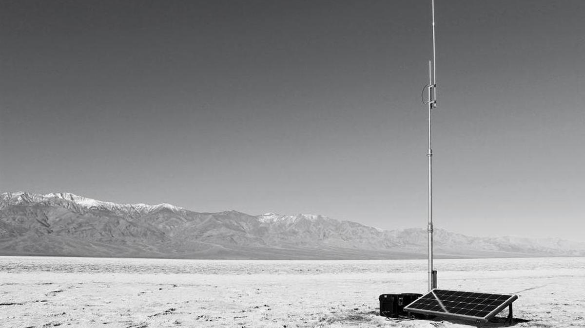 Fidel García, ‘Static’, instalación en Death Valley, California (diciembre de 2013).