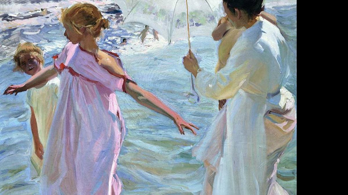 
Joaquín Sorolla, ‘La hora del baño’, que forma parte de la exhibición ‘Sorolla. Arte de la luz’.
