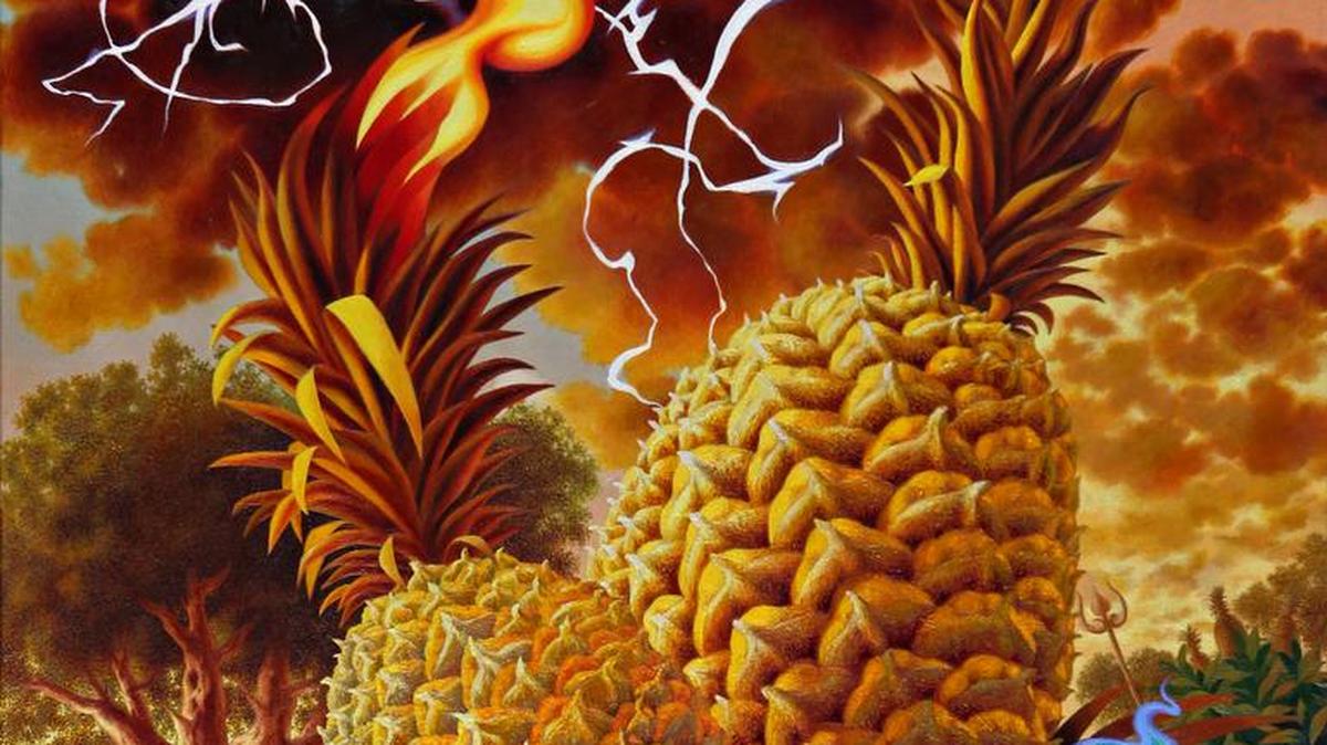 ‘Combustión Espontánea’ (2016), óleo sobre lienzo, 40 x 30 pulgadas.