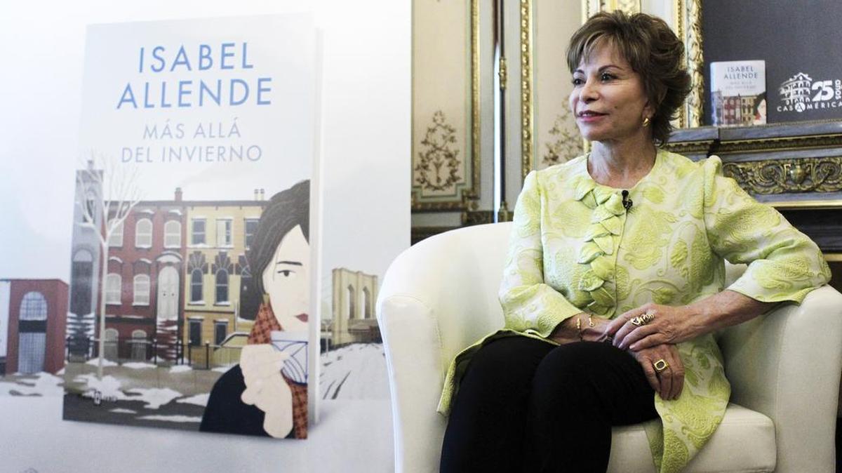 Isabel Allende durante una entrevista con motivo de la presentación de su última novela, ‘Más allá del invierno’.