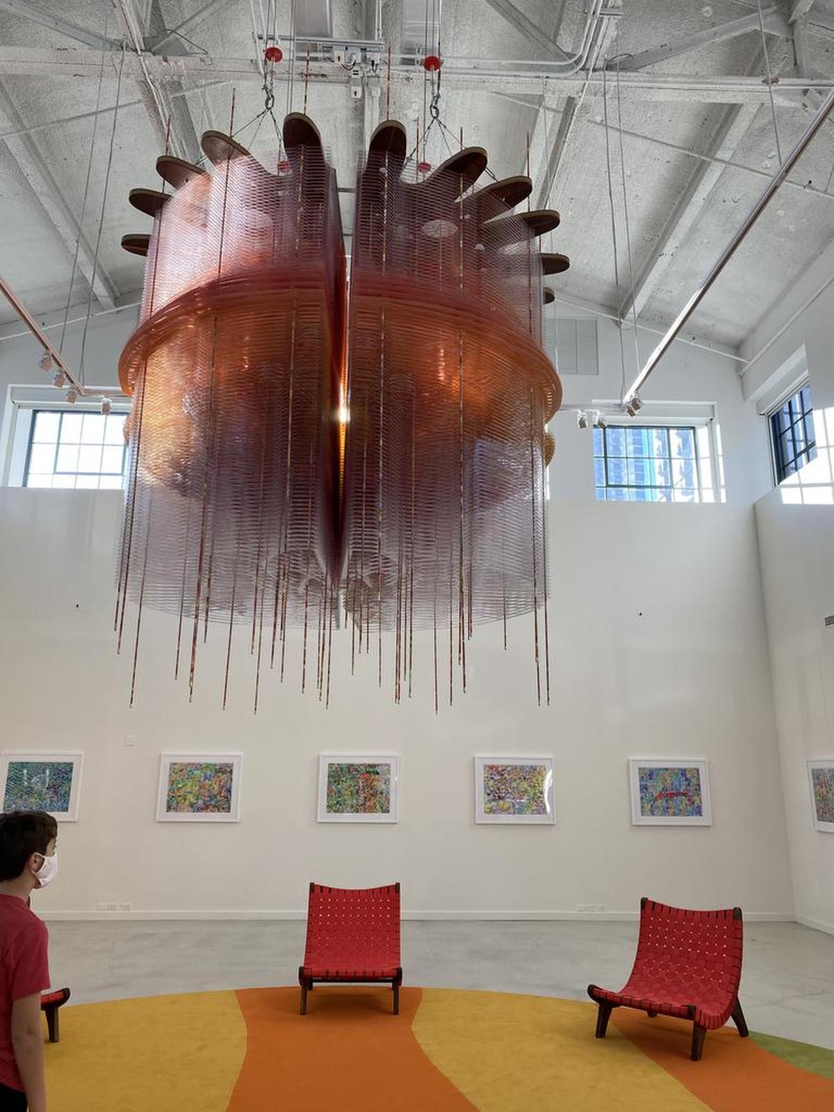 Jorge Pardo’s show at Miami Dade College’s Museum of Art + Design features an enormous chandelier — a sculptural form that often appears in his work.