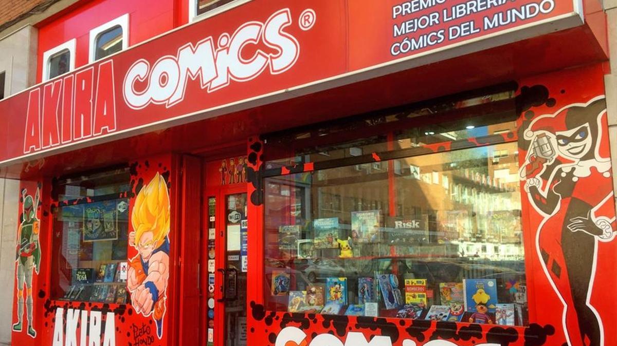 Entrada de Akira Comics, en Madrid.