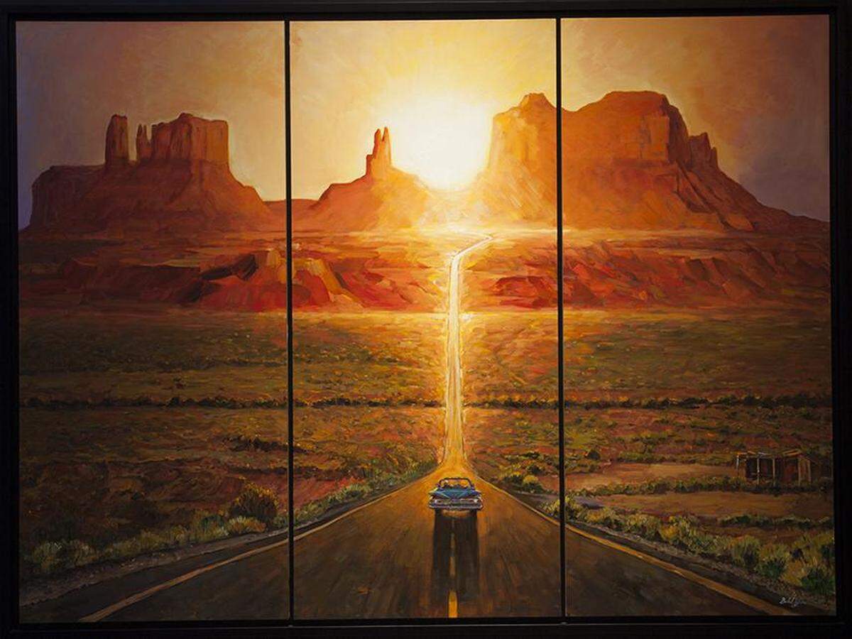 “Monument Sunset Valley”, de Bob Dylan, como parte de la exhibición “Retrospectum” en el Frost Art Museum de FIU, desde el 30 de noviembre.