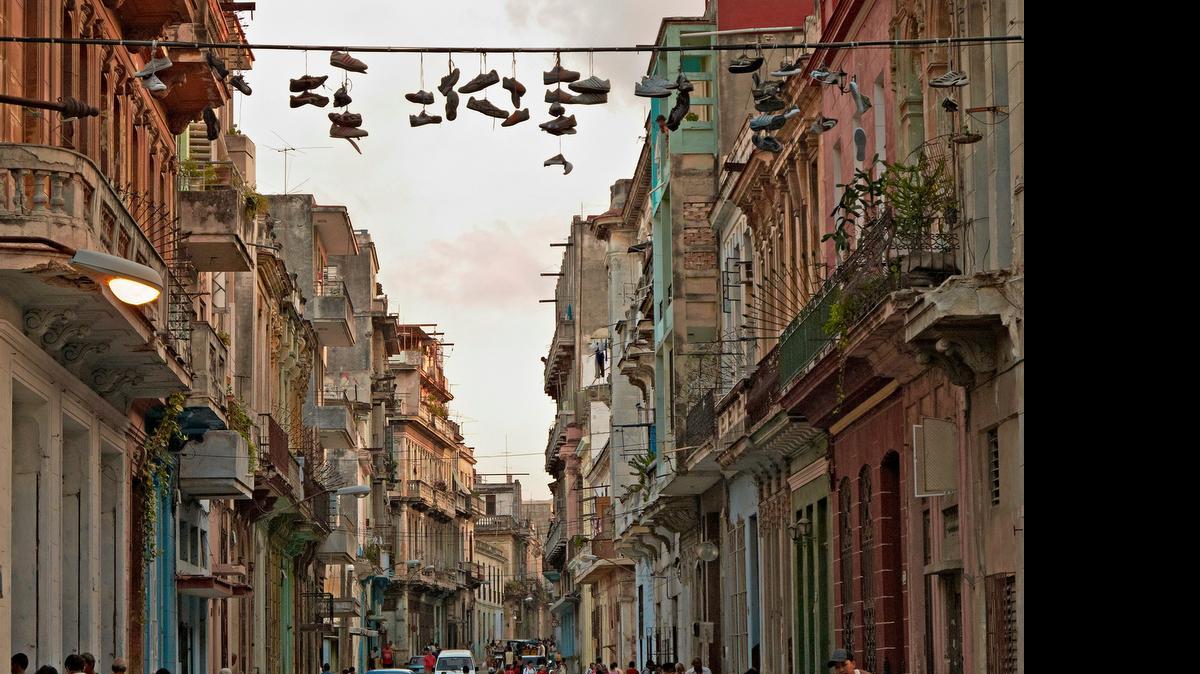 
‘Street scene at twilight, Centro Habana, Cuba’, 2009.

