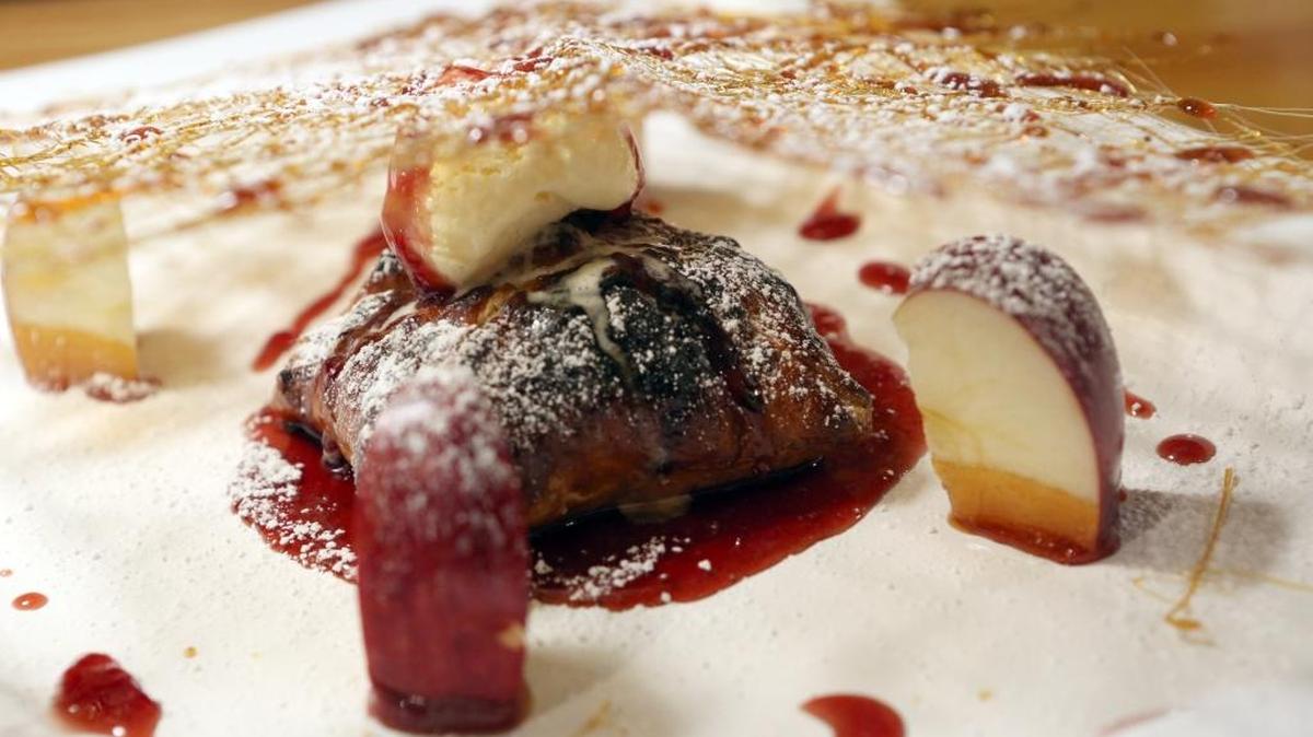 Apple Strudel, en Portobello Restaurant.
